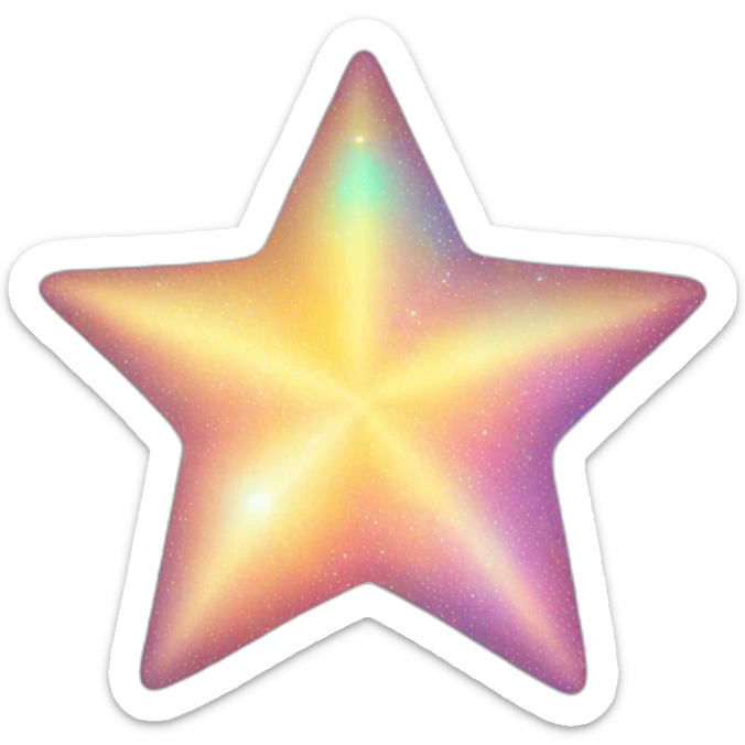 Holographic star sticker