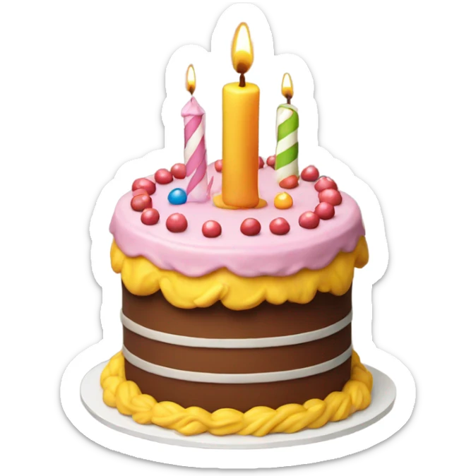 Festive birthday Cake  sticker
