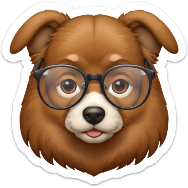 tête chien avec lunette sticker