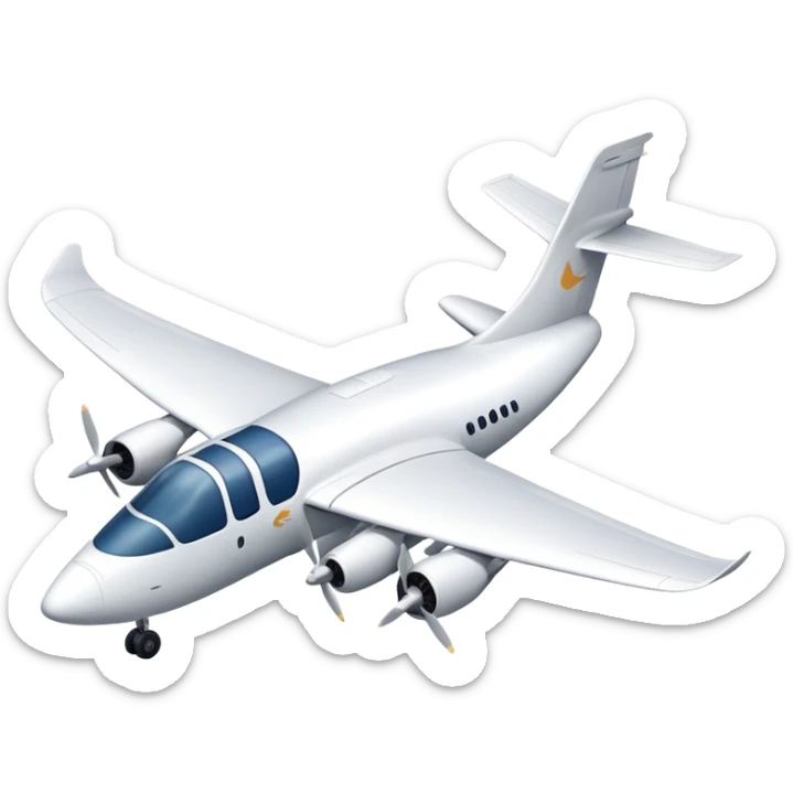 A goose-shaped airplane with wings like a goose but the body of an aircraft sticker