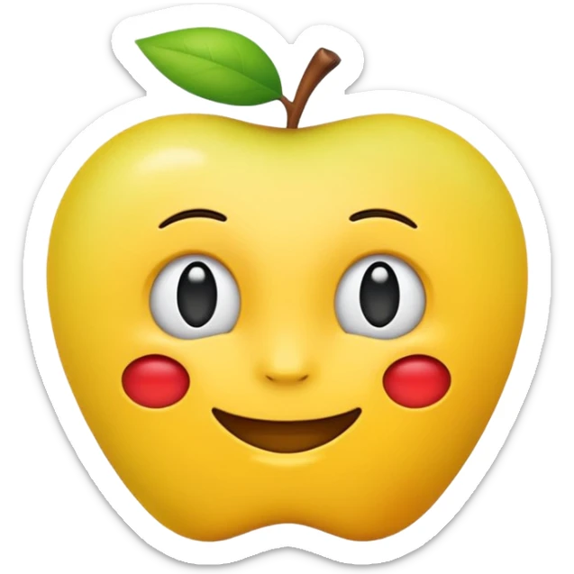 freundliches Lipid-Emoji, passend zu Biomolekülen, Apple-Emoji-Stil sticker