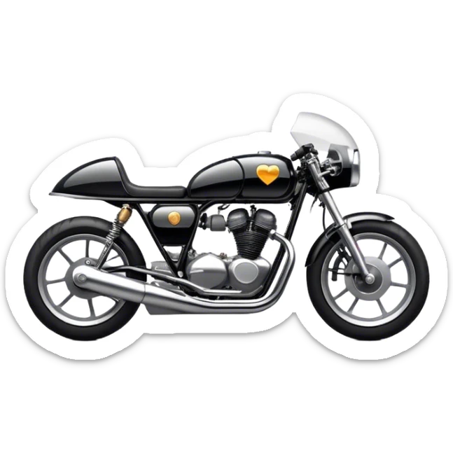 An icon symbolizing love for cars and motorcycles, capturing the thrill of driving, tuning, and repairing. A dynamic design combining both a car and motorcycle silhouette, representing speed, freedom, and adventure, with a transparent background. sticker