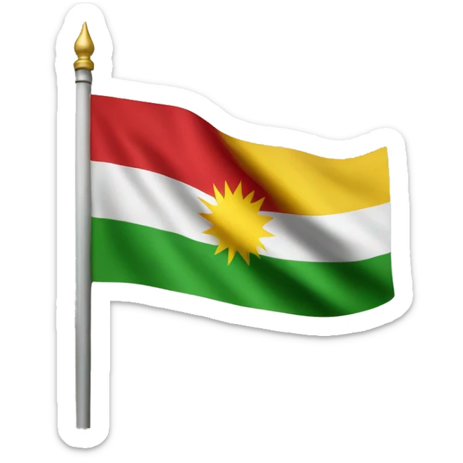 Kurdistan flag sticker