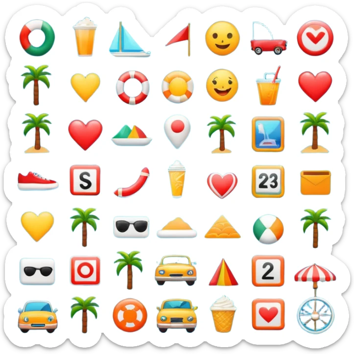 new york, miami, los angeles, las vegas signs sticker