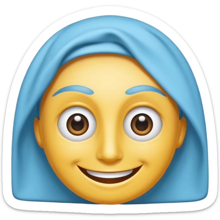 Un fondo negro con una gran sonrisa y dos ojos (guiñiendo un ojo) sticker