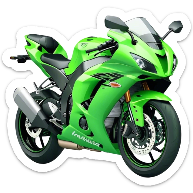 Kawasaki Ninja (Sportbike) - Kawasaki Ninja ZX-10R (Model Year: 2022) (Iconic colour: Green) sticker