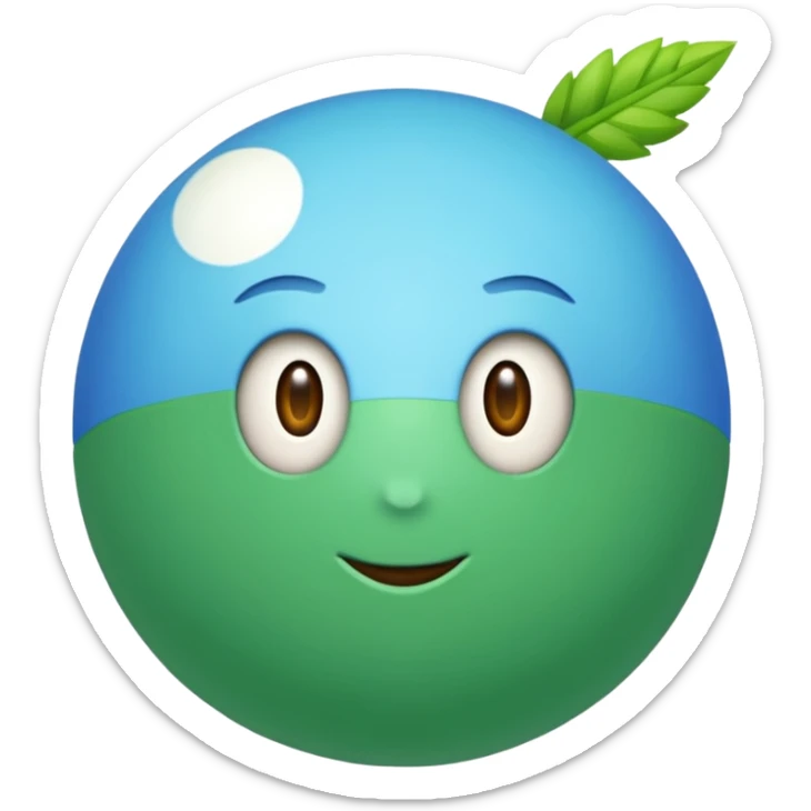 Una bola Azul claro🔵 con una flecha de verdadero ☑️ en el sentro de la bola azul  sticker