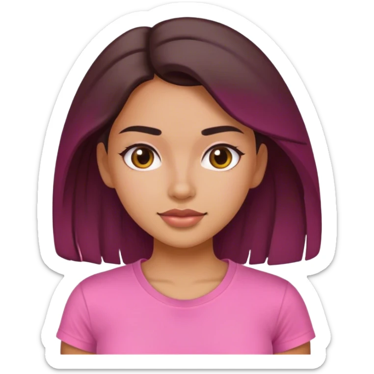 Hot latina girl wearing a pink t shirt sticker