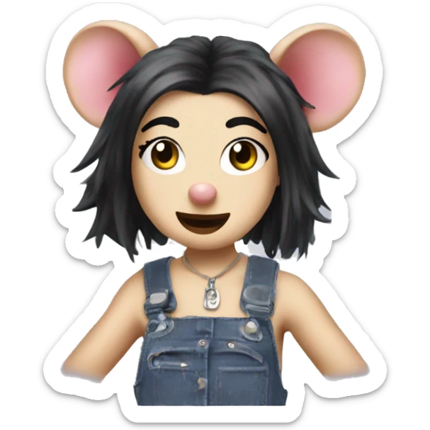 a charli xcx brat summer themed rat that looks cool and like a rat sticker