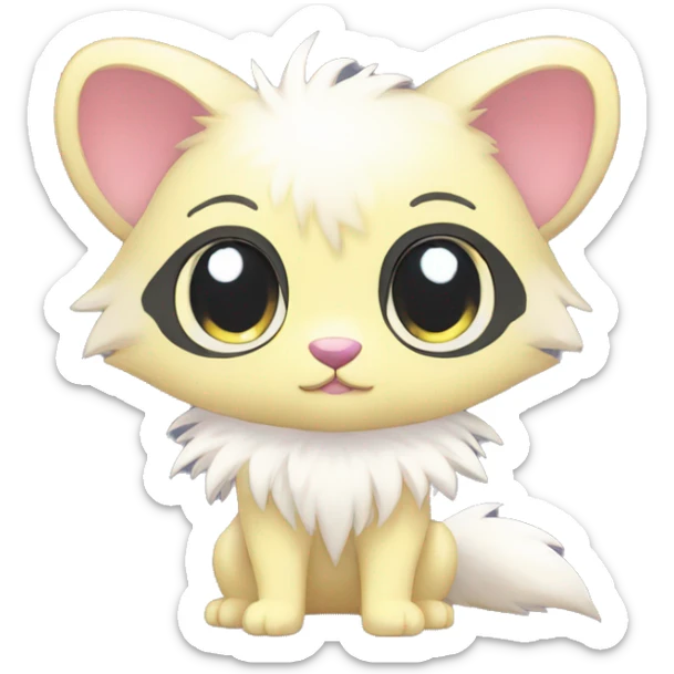  High quality detailed Cute Cool Kawaii stylish Pretty Chibi Fur-Sona Shiny Colorful Sparkly Fakemon Full Body sticker