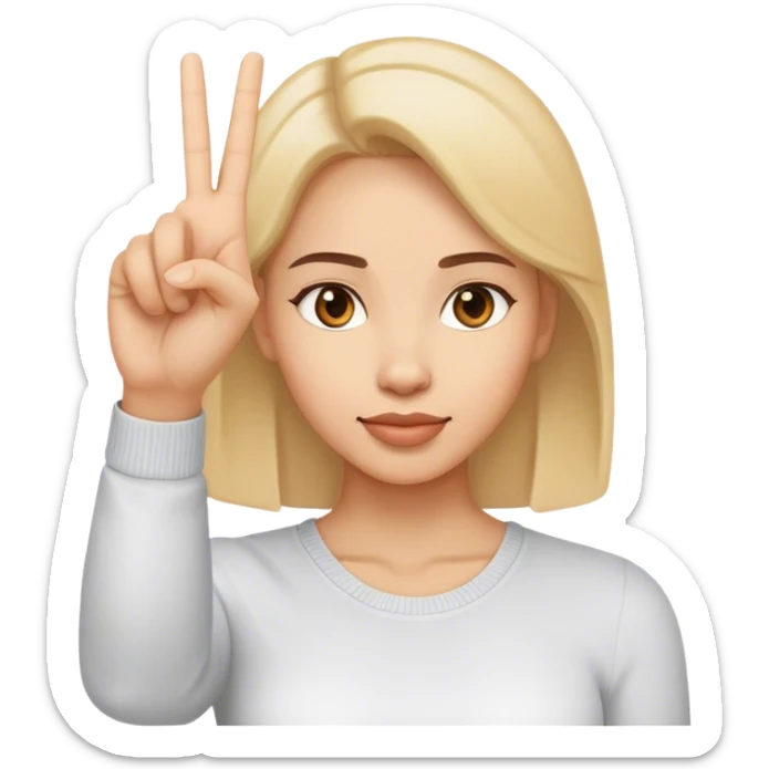 Une femme qui fait l'123 sticker