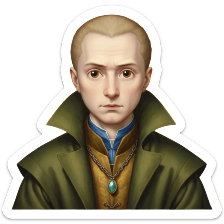 solarpunk ultra HD, Scrooge style, oil paint - famous works of Mannerism together; Parmigianino, Bronzino, Tintoretto sticker