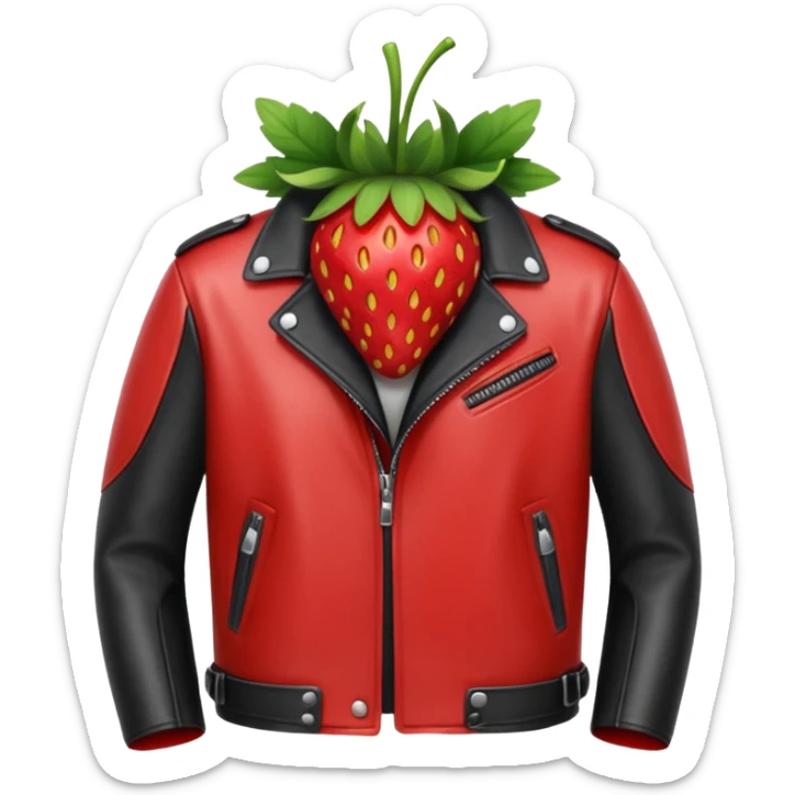 no. the strawberry should be the thing wearing the clothes. not a person, a strawberry sticker