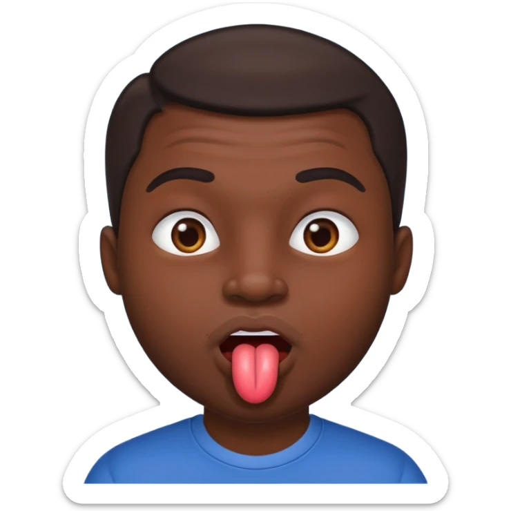 un homme qui se lèche les babines avec un regard malicieux en coin sticker