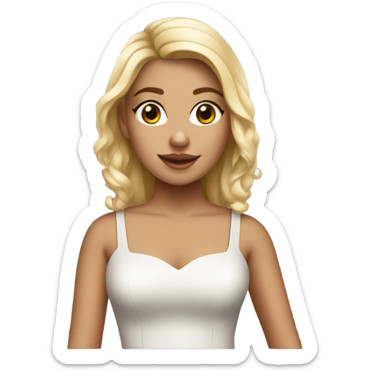 A pretty girl in a pretty very short dress and very high heels  sticker