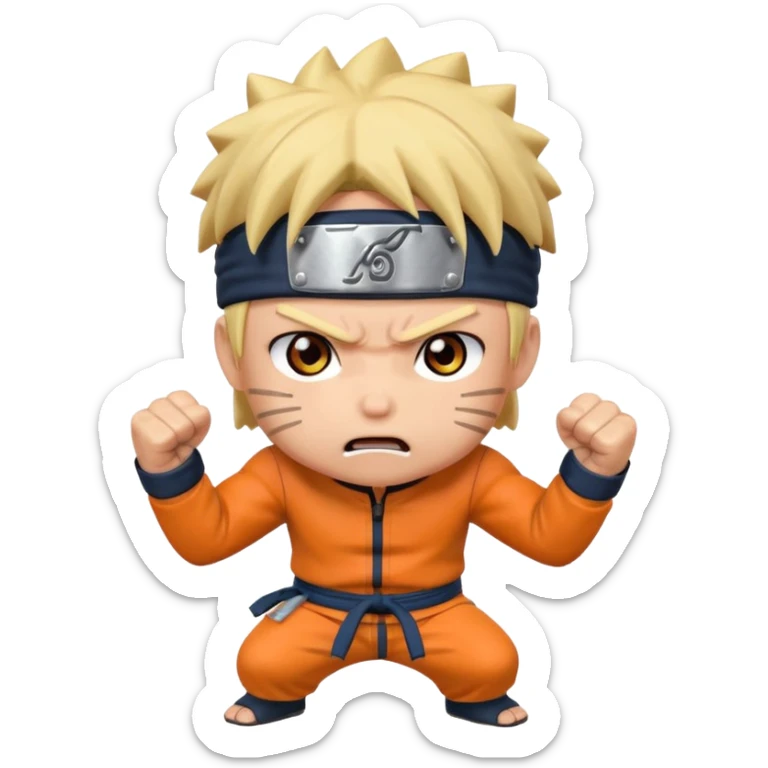 Related to chibi anime style characters of Naruto animes character who are angry  sticker