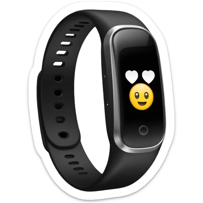 a whoop fitness band in the style of an ios emoji  sticker