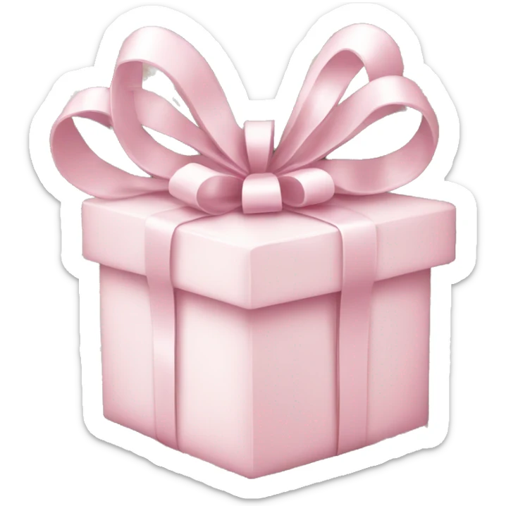 Light pink Christmas gifts under a white Christmas tree  sticker