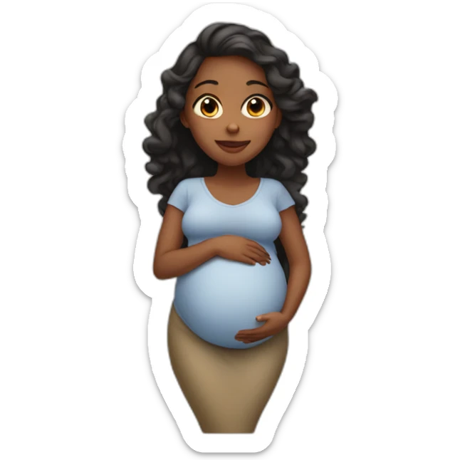 pregnant young woman sticker