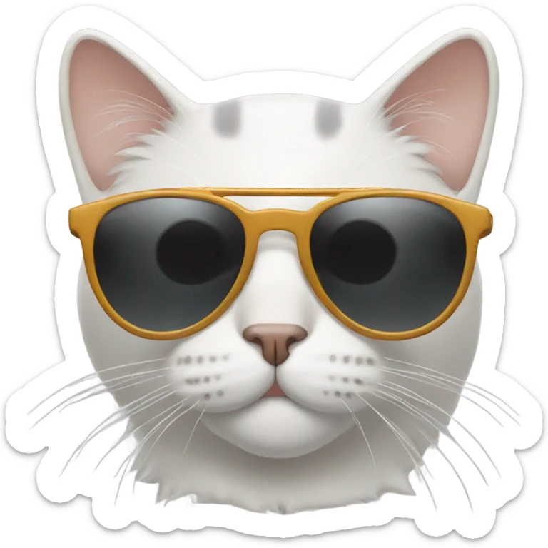 Cat with sunglasses sticker