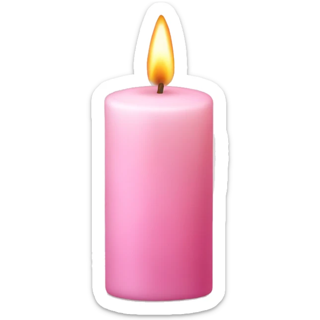 light pink candle sticker