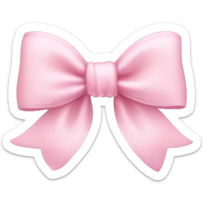 Baby pink bow sticker
