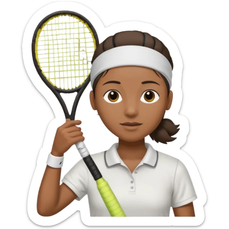 black jamaica half body with head band,half body, tennis racket sticker