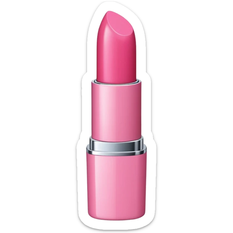 pink version of 💋, with no detail on the mouth, just the outline of the lipstick with the little grooves like the original sticker