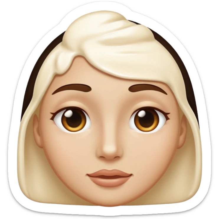 Face with cream all over sticker