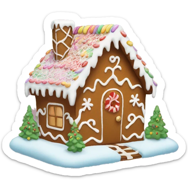 gingerbread house sticker