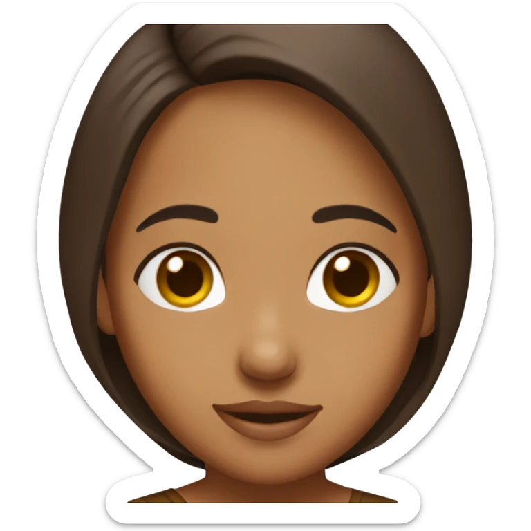 indian girl with brown hair sticker