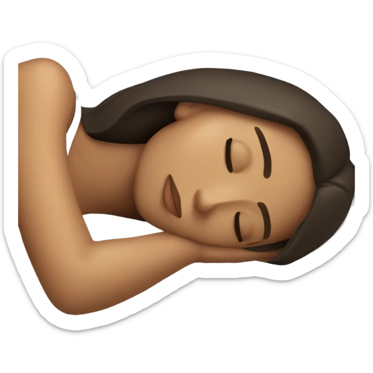 Brunette girl sleeping sticker