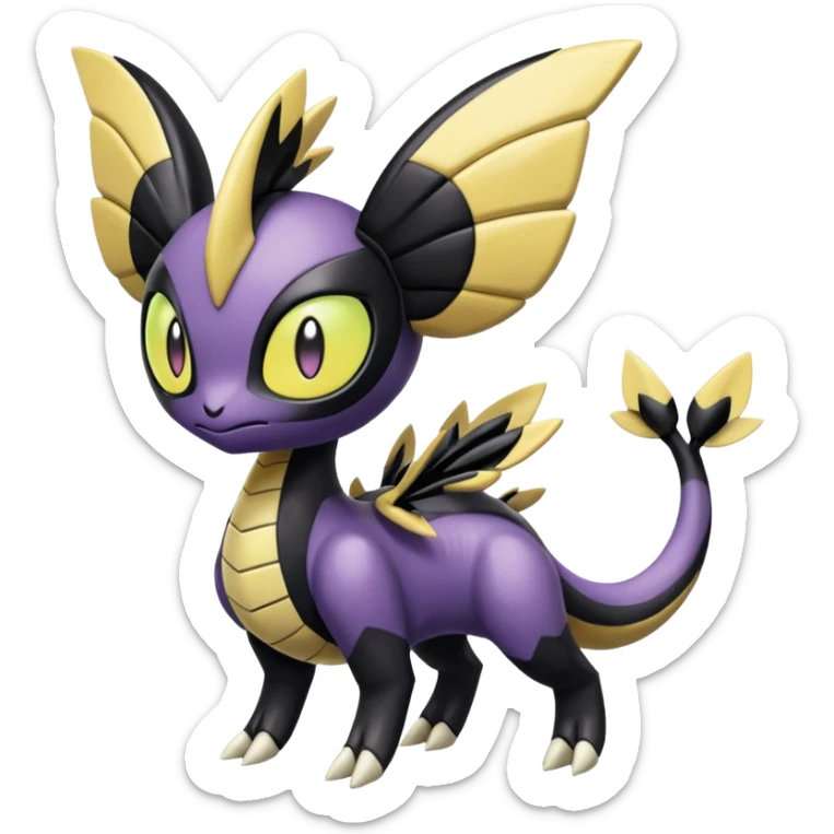 Meloetta-Giratina-Noibat-Pokémon-Fakémon-fusion-hybrid-creature sticker