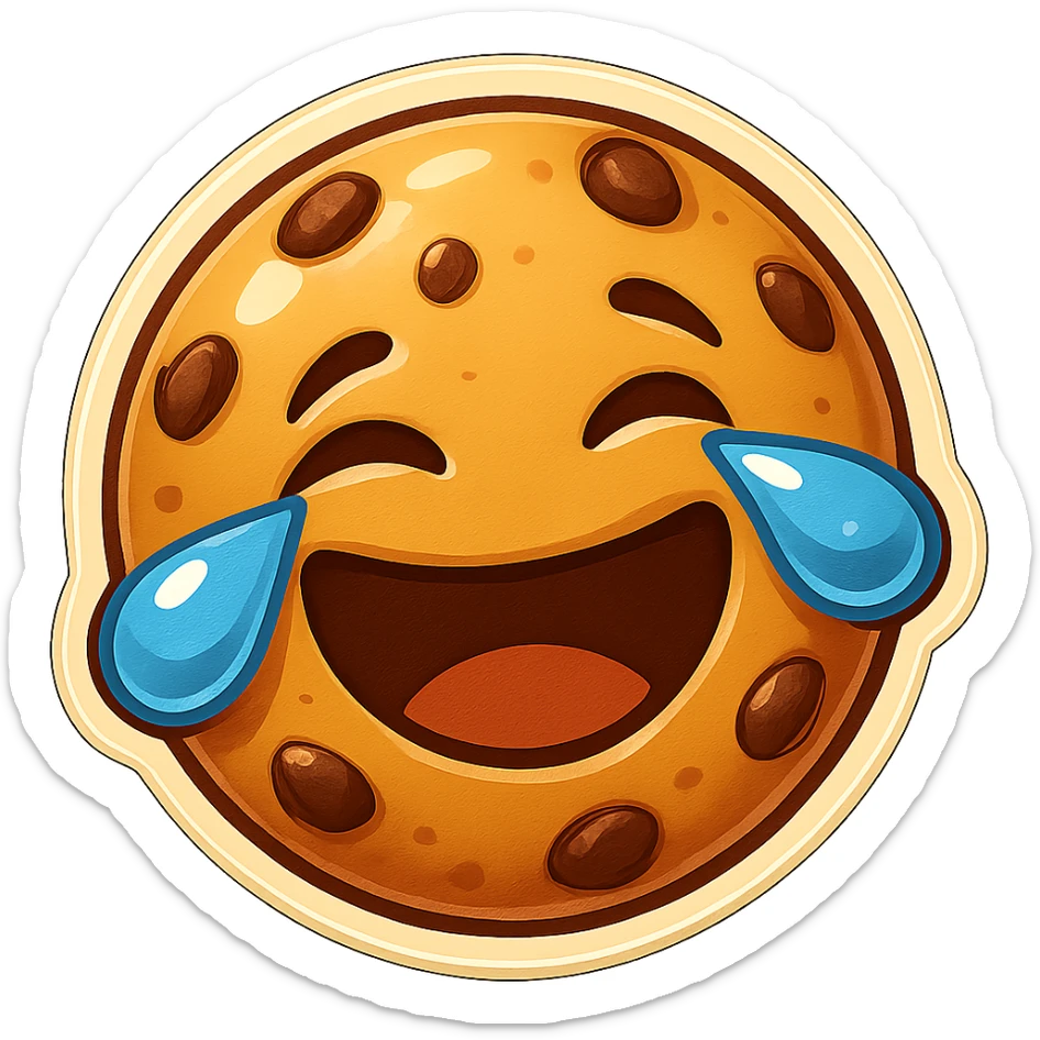 laughing with tears in eyes sticker