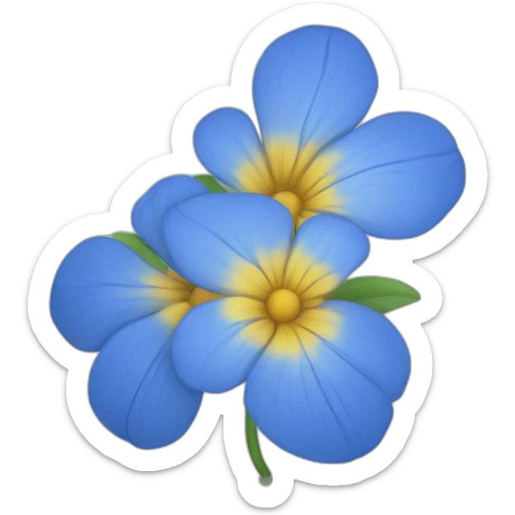 Blue flower sticker