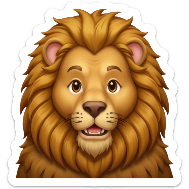 Cowardly Lion from The Land of Oz with golden brown fur sticker