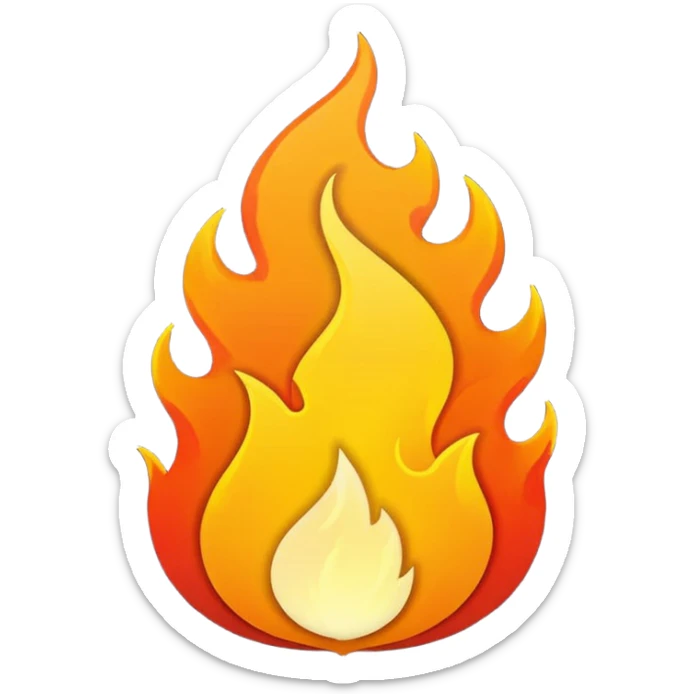 Fire outline  sticker