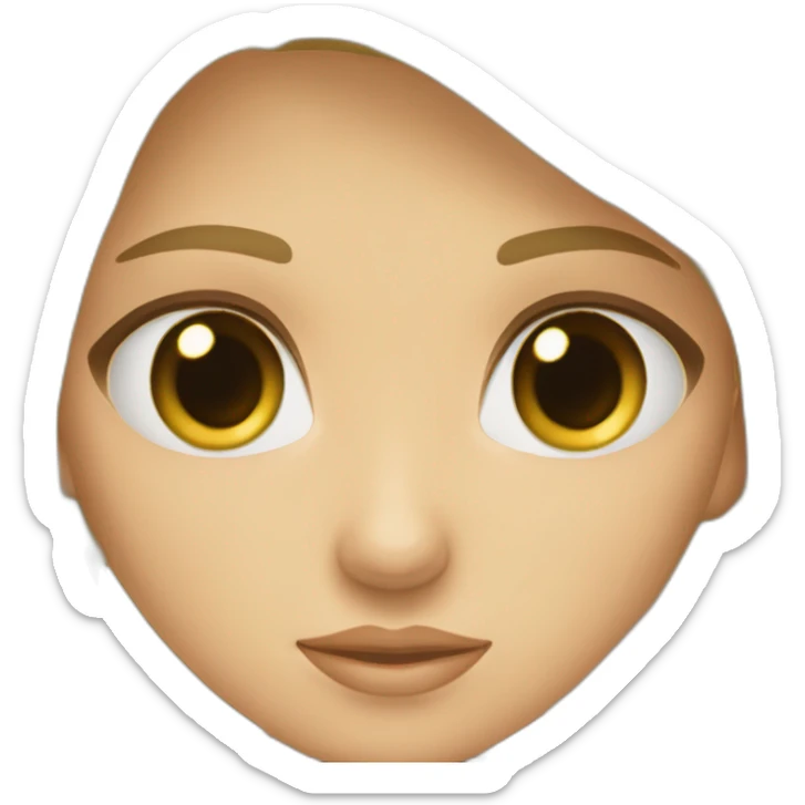 deux filles une fille blonde au yeux vert et fille brune au yeux bleua la peau beige sticker