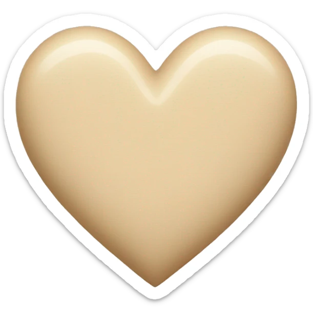 Beige heart  sticker