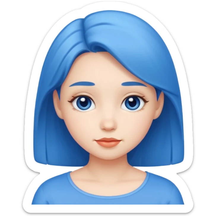 Cute blue girls sticker