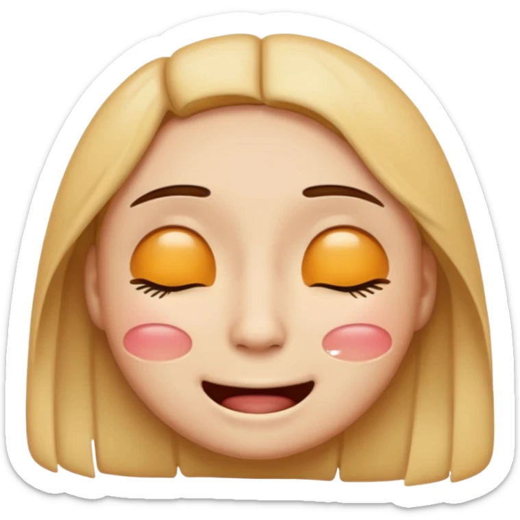 mix of these two 🥺☺️ but make it classic emoji and without hearts and a little bit sad but still smile sticker