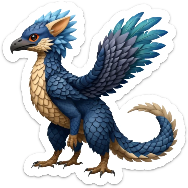 Trico-Fionbri-Vernid-Nargacuga-fusion, full body sticker