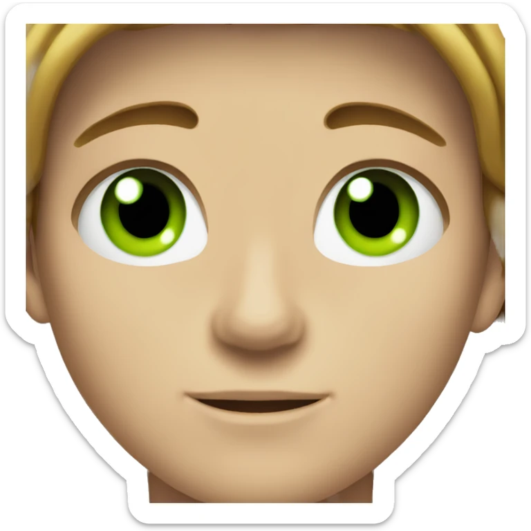 A teenage boy with chatain hair and green eyes  sticker