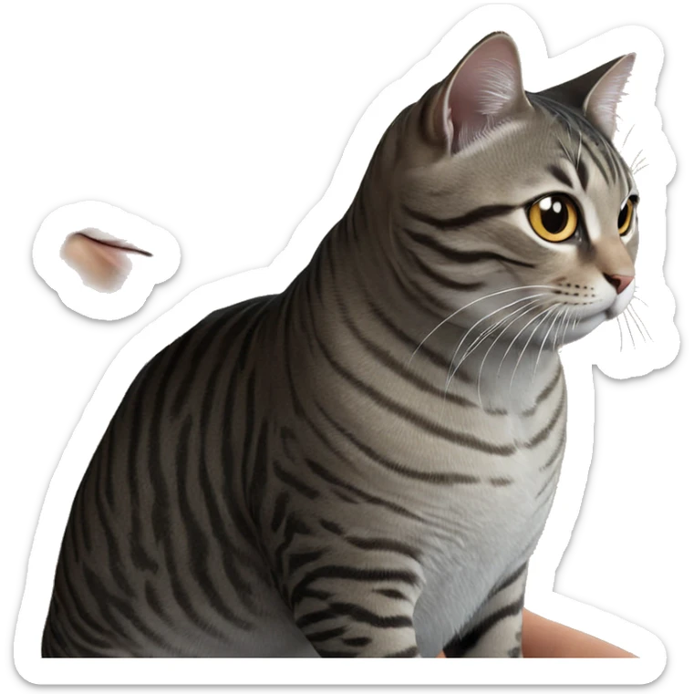 cat gazing at viewer indoors sticker