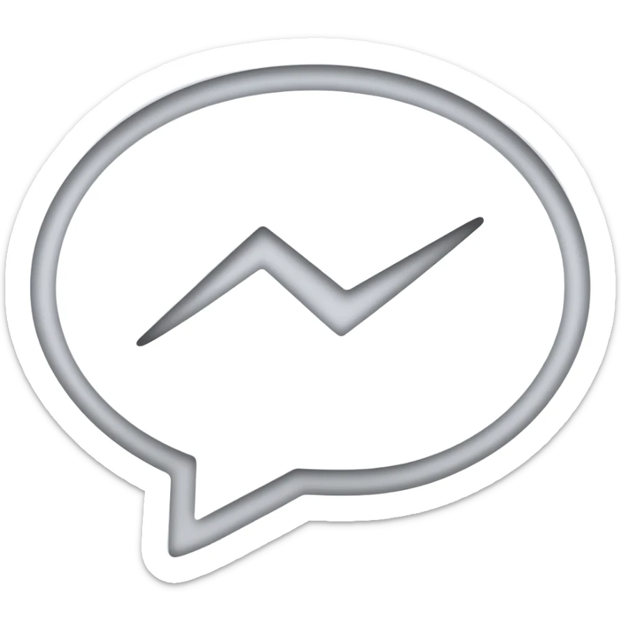 White facebook messenger  sticker