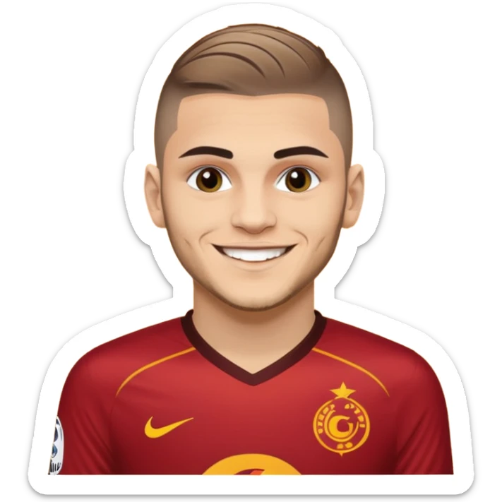 Mauro icardi Galatasaray formasıyla gol sevinci yapıyor sticker
