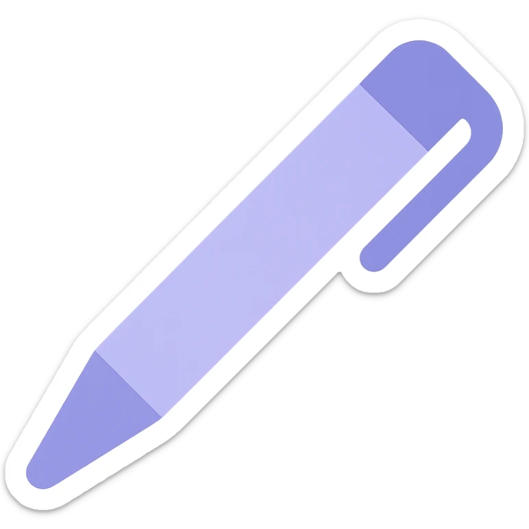 a dull purple writing pen sticker