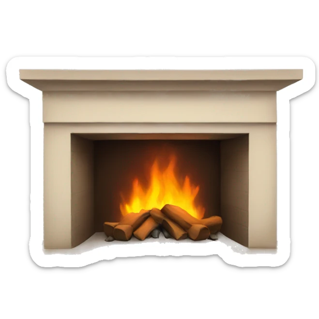 Fireplace sticker