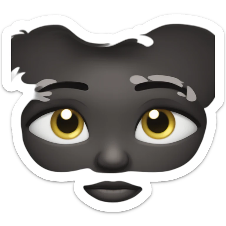 Hommme noir avec une corpulence un peu grosse et un nez un peu gros et des petits yeux  sticker
