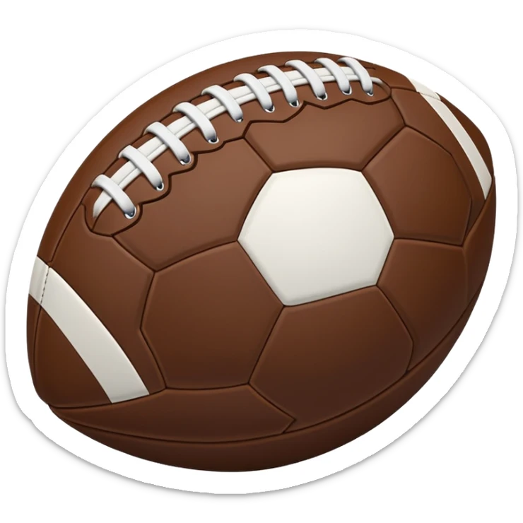 create a football icon inspired by airbnb category icons it should just be a white outline sticker